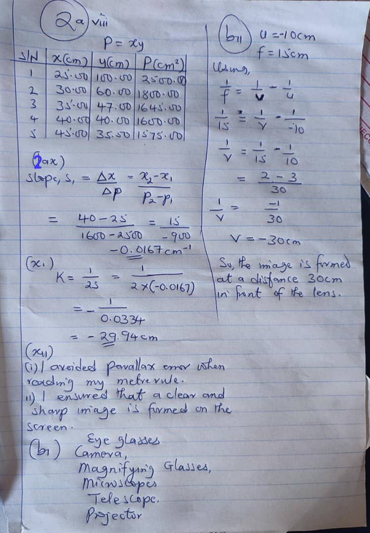 Waec 2026 Physics Practical Answers ALT B
