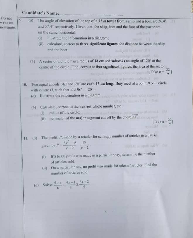 Waec 2026 Mathematics Questions and Answers