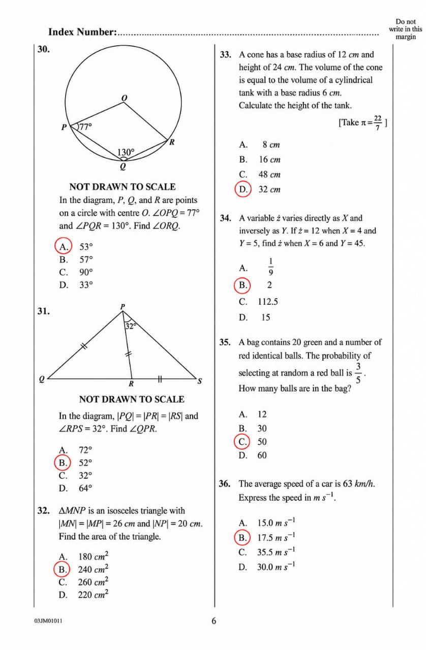 Waec 2026 Mathematics Questions and Answers