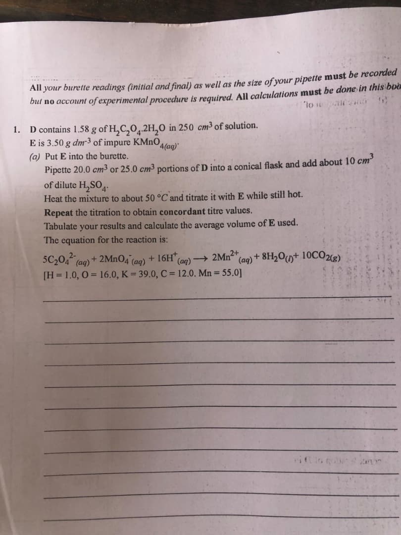 WAEC 2026 Chemistry Practical ALT B Questions and Answers