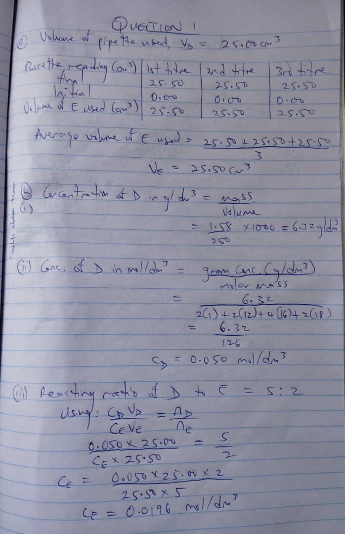 WAEC 2026 Chemistry Practical ALT B Questions and Answers