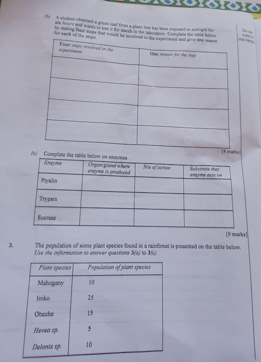 Waec 2026 Biology Questions and Answers