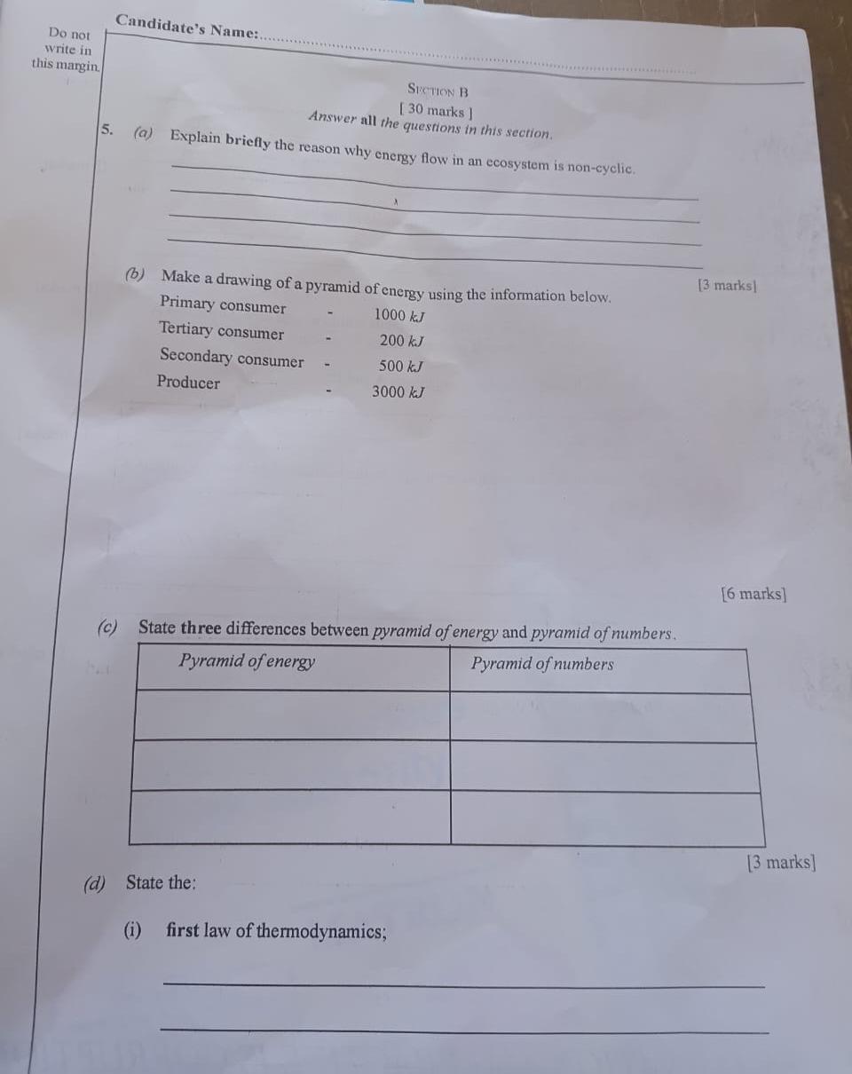 Waec 2026 Biology Questions and Answers