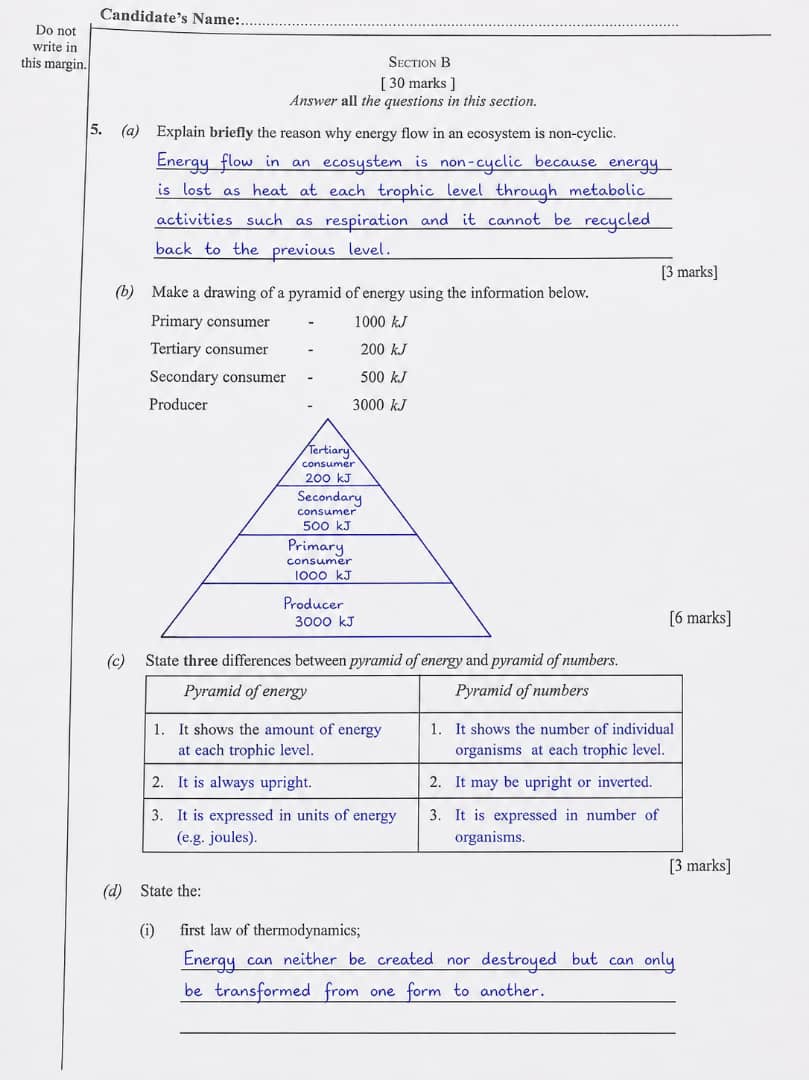 Waec 2026 Biology Questions and Answers