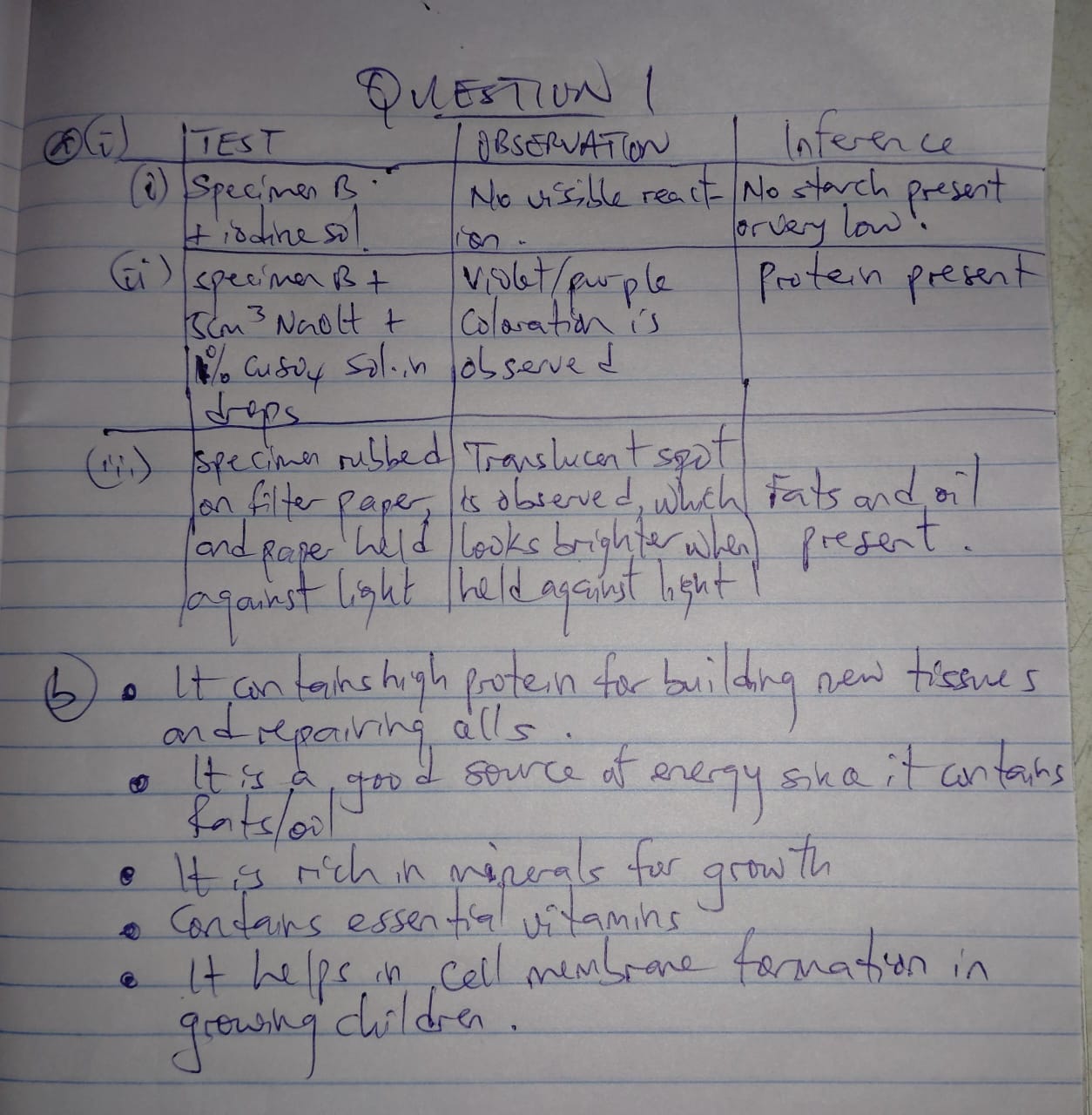 Waec Biology Practical Question Answers