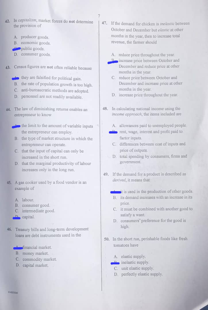 Waec 2026 Economics Questions and Answers