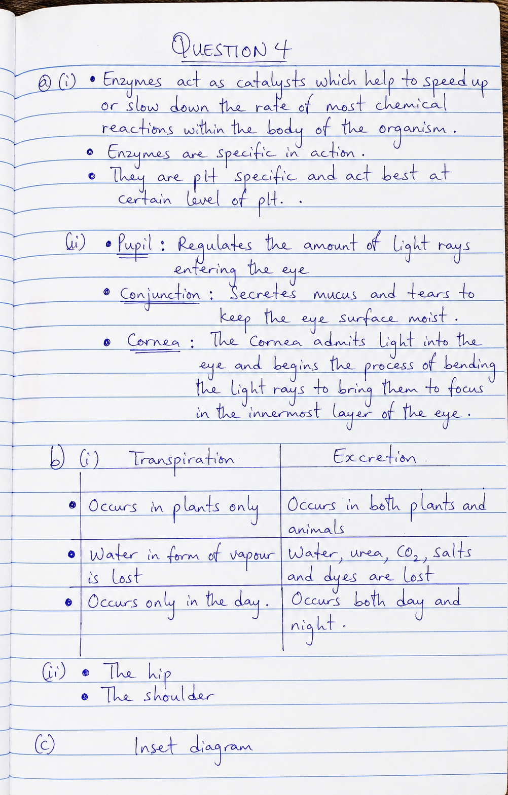 Neco Biology Questions and Answers